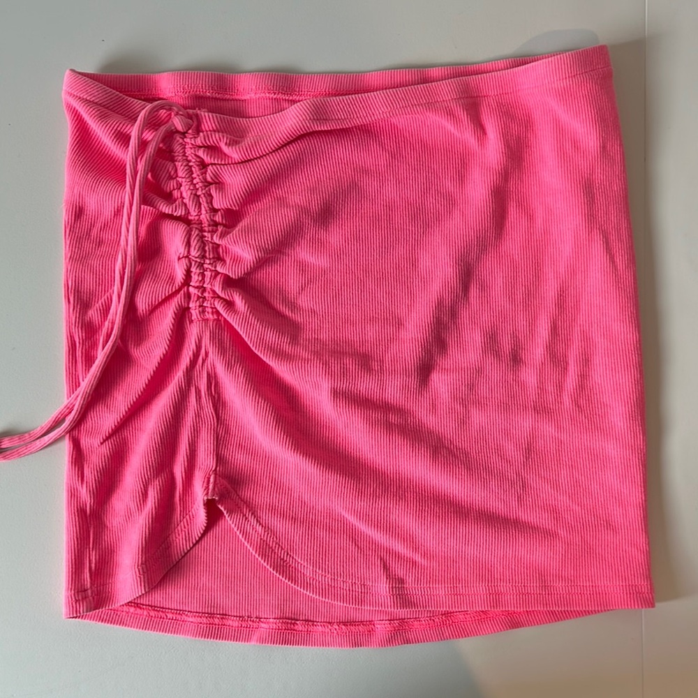 Aerie Bright Pink Ruched Tube Top